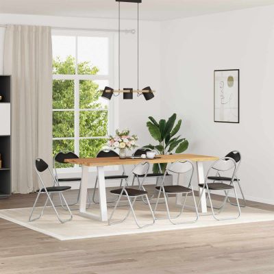 vidaXL Skladacia stolička 8 pcs Čierna a Šedá 48 x 43,5 x 81 cm