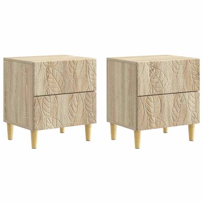vidaXL Nočný stolík 2 pcs Dub sonoma 43 x 34,5 x 48 cm