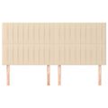vidaXL Čelo postele krémové 180x5x118/128 cm látkové
