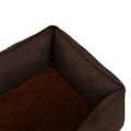 vidaXL Pelech pre psa hnedý 85,5x70x23 cm ľanový vzhľad flís