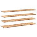 vidaXL Plávajúce police 4 ks 120x30x2 cm olejom sfarbené masívne drevo akácia