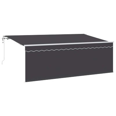 vidaXL Zatemniteľná markíza Antracit 400 x 200 cm Polyester a hliník