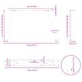 vidaXL Nohy konferenčného stolíka v tvare V, 2 ks, čierne, 70 x (42-43,3) cm, oceľové