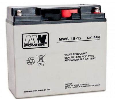 Batéria olovená 12V/18Ah MW Power MWS 18-12 gélový akumulátor AGM