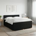 vidaXL Posteľ boxspring s matracom Čierna 180 x 200 cm Látka