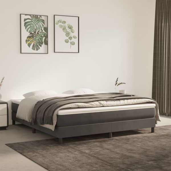vidaXL Matrac s taštičkovými pružinami stredná tvrdosť tmavosivý 193x203x20 cm veľkosť King