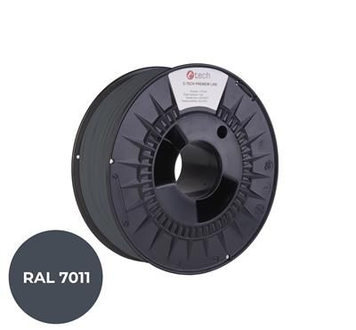 Tlačová struna (filament) C-TECH PREMIUM LINE, PETG, oceľová šedá, RAL7011, 1,75mm, 1kg