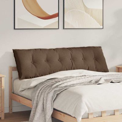 vidaXL Poduška na chrbát Hnedá 160 x 19 x 50 cm látka