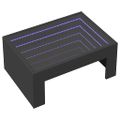 vidaXL Konferenčný stolík s nekonečnými LED čierny 70x50x30 cm