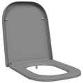 vidaXL WC sedadlo Sivá 47,5 x 35 x 3,6 cm Duroplast