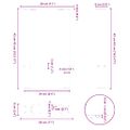 vidaXL Nohy konferenčného stolíka, prírodná oceľ, 2 ks, 28 x (42-43) cm, oceľ
