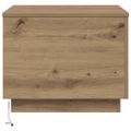 vidaXL Konferenčný stolík s LED svetlami dub artisan 50x50x40 cm