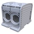 Svorka univerzálna RKA 300 1/4 L G, 520 A, 1 pól. (4x vstup), AL/CU, sivá, na DIN/na panel
