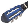 vidaXL Klasická gitara pre začiatočníkov s taškou modrá 4/4 39"