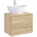 vidaXL Umývadlo do kúpeľne s batériou a odtokom Chróm 59 x 35 x 21 cm