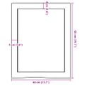 vidaXL Nástenná polica tmavohnedá 40x50x(2-6) cm ošetrený dubový masív