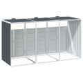 vidaXL Prístrešok na tri odpadkové koše antracitové 216x81x115 cm Oceľ