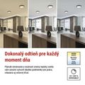 LED nástenné svietidlo ILVI, kruhové 30 W, stmievanie + CCT, čierna + drevo