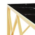 vidaXL Konferenčný stolík zlatý 80x80x40 cm nerezová oceľ a sklo