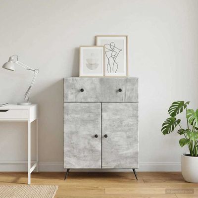 vidaXL Servírovacia skriňa Betónovo sivá 66 x 34,5 x 90 cm