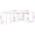 vidaXL TV skrinka 105x33x46 cm akáciový masív