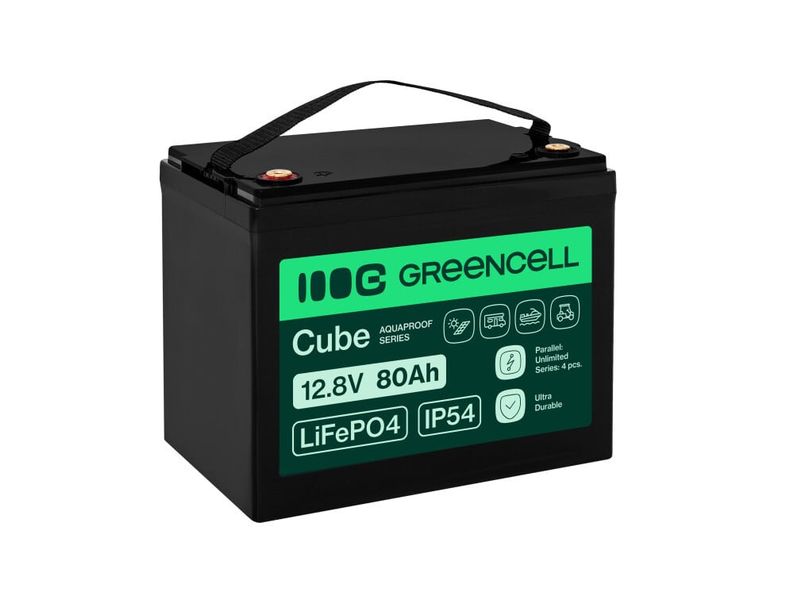 Green Cell LFPGC12V80AH CUBE LiFePO4 batéria 80Ah 12.8V 1024 Wh