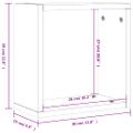 vidaXL Nástenné police 6 ks sivé dub sonoma 30x15x30 cm