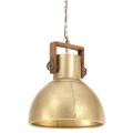 vidaXL Industriálna závesná lampa 25 W mosadzná 40 cm okrúhla E27