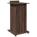 vidaXL Rečnícky pult kolieska zásuvka hnedý dub 55x55x107 cm kom.drevo