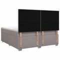 vidaXL Posteľ boxspring s matracom Sivohnedá 160 x 200 cm Látka