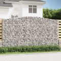 vidaXL Oblúkový gabionový kôš 400x30x220/240 cm pozinkované železo