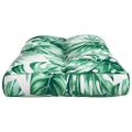 vidaXL Poduška na paletovú pohovku vzor listov 80x40x12 cm látka