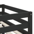 vidaXL Detská vyvýšená posteľ rebrík čierna 90x190 cm masívna borovica