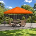vidaXL Altánok 3 x 3 m Oranžová Polyester a oceľ 190 gsm
