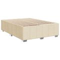 vidaXL Posteľ boxspring s matracom Krémová 140 x 200 cm Látka