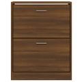 vidaXL Botník hnedý dub 63x24x81 cm spracované drevo