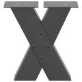 vidaXL Nohy konferenčného stolíka v tvare X, 2 ks, antracitové, 30 x (30-31) cm, oceľ