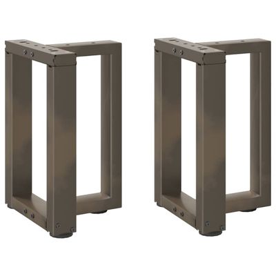 vidaXL Nohy konferenčného stolíka v tvare T, 2 ks, čierne, 28x25x(42-43) cm, oceľ