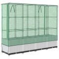 vidaXL Záhon s krytom na skleník ratanový vzhľad 160x40x138 cm