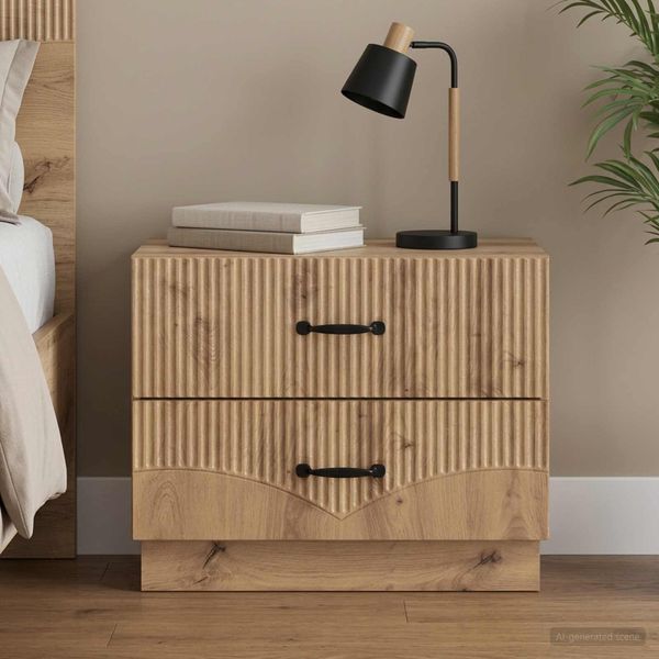 vidaXL Nočný stolík Dub artisan 62 x 34,5 x 44,5 cm Kompozitné drevo