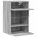 vidaXL Nástenné skrinky s LED osvetlením pre TV 2ks sivé sonoma 40x30x60,5cm