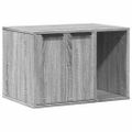 vidaXL Uzavretý box na stelivo sivá sonoma 60x40x40cm kompozitné drevo