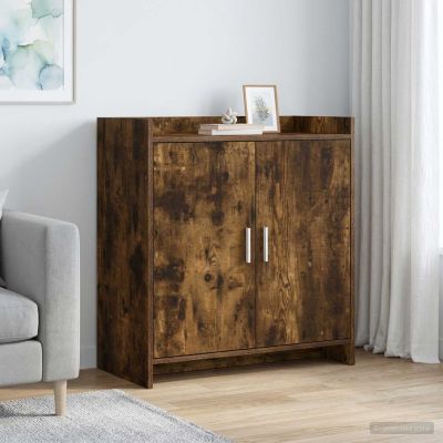 vidaXL Servírovacia skriňa Dymový dub 72 x 36 x 80 cm Kompozitné drevo