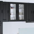 vidaXL Nástenný sklenený kabinet LUCCA 2 ks Čierna Kompozitné drevo