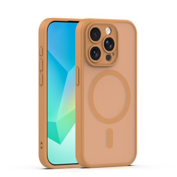 Puzdro Mag Matt pre iPhone 15 Pro 6,1" hnedá s ochranou fotoaparátu