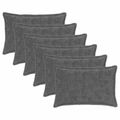 vidaXL Poťah na podložku 6 ks HOUTEN Tmavosivá 30 x 50 cm