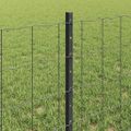 vidaXL Euro oplotenie s pilierom 50 x 0,6 m PVC potiahnutá oceľ Sivá
