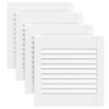 vidaXL Lamelové dvierka na skrinku 4 ks, biele 39,5x39,4 cm, borovica