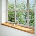 vidaXL Okenný parapet 2 ks svetlohnedá 140x25x2 cm dubový masív