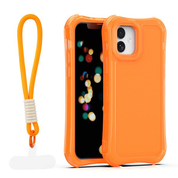 Puzdro Safepop s popruhom pre iPhone 12 / 12 Pro 6,1" oranžové